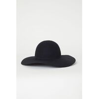 Maddison Avenue Womens Adjustable Wool Fedora Panama Hat Bow One Size - Black
