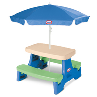 Little Tikes Easy Store Junior Picnic Table Set with Umbrella