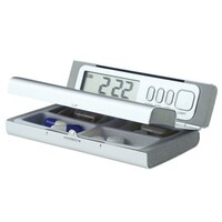 TravelPal Pill Box Dispenser Case Medicine Tablet Travel Organizer w/ Alarm