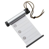 100x Funky Luggage Cylinder Tag Rollout Label for Address Details - Silver/Grey