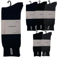 6 Pairs PREMIUM BAMBOO SOCKS Mens Heavy Duty Thick Work Socks BULK Cushion