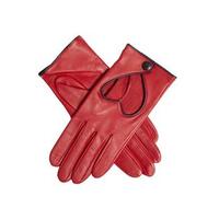 Dents Womens Heart Leather Driving Gloves - Berry/Black