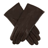 Dents Womens Emma Three-Point Leather Gloves - Mocca Brown