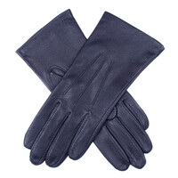 Dents Womens Elizabeth Silk Lined Leather Gloves - Navy