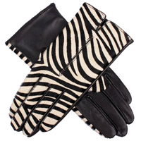 Dents Womens Animal Print Leather Gloves With Single Point Stitch Detail Ladies