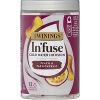 Twinings Infuse Cold Water Infusion Tea Bags - Peach & Passionfruit - 12 pack