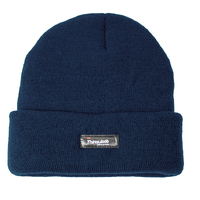 3M Thinsulate 3M Thinsulate Pull On Beanie Hat Ski Knit Thermal Insulated in Navy Blue