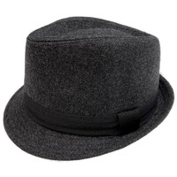 DENTS Wool Trilby Hat Stingy Brim w Band Fedora Warm Winter Fully Lined - Charcoal