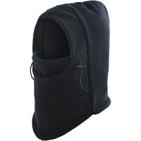 Dents Windproof Thermal Fleece Balaclava Beanie Hat Full Face Mask Ski - Black