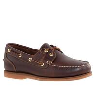 Timberland Womens Classic Amherst 2 Eye Boat Shoes Leather Loafers Flat - Brown