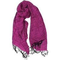 Dents Women's Soft Knit Scarf With Tassels Warm Winter Chunky - Black/Magenta