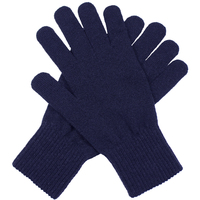 Dents Mens Full Finger Stretch Knit Gloves Warm Winter - Navy