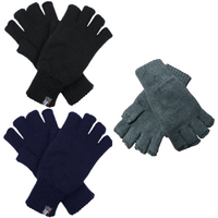 3x Dents Men's Thinsulate Knitted Fingerless Gloves Warm Winter Soft Insulation 3m
