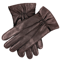 DENTS Men's Premium Kangaroo Leather Cashmere Lined Gloves Winter Gift - Brown