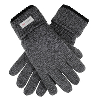 Dents Mens Thinsulate Lined Knit Gloves with Rollover Cuff