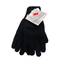 Dents Mens 3M Thinsulate Gloves Winter Warm Insulated Acrylic Knit - Black - One Size