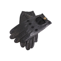 Dents Mens Classic Leather Driving Gloves Unlined Vintage - Black