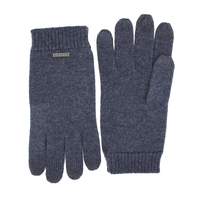 Dents Mens Pure Merino Wool Touchscreen Gloves - Indigo