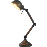 40cm Small Modern Bailer Shape Table Lamp Natural Modern Bedside Desk - Grey/Gold