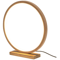 Bamboo Single Ring LED Lamp Light Modern Scandi Minimalistic - Natural