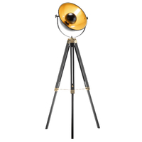 Premium Tripod Spotlight Lamp Nautical Designer Extendable Light - Matte Black 