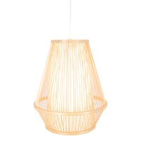 Natural Woven Bamboo Empire Pendant Lamp Hanging Light Bell Shade Boho Tropical