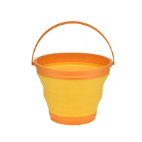 7 Litre Foldable Collapsible Silicone Bucket for Home/Hiking/Camping/Fishing - Orange