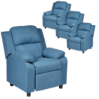 1 Set of 4 Erika Navy Blue Adult Recliner Sofa Chair Blue Lounge Couch Armchair Furniture