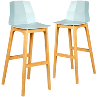 Set of 2 Hayley Low Back Modern Kitchen Bar Stool Chair Dining Barstools