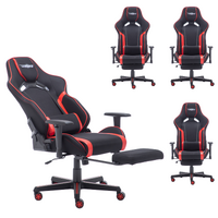 4x Gaming Office Chair Racing Executive Footrest Computer Recliner Upholstered
