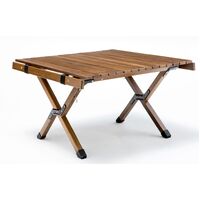 62cm Foldable Bamboo Outdoor Camping Table Waterproof Wood Wooden Travel - Small