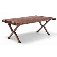 93cm Foldable Bamboo Outdoor Camping Table Waterproof Wood Wooden Travel - Large