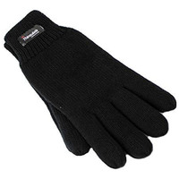 3M Thinsulate Womens Full Finger Knit Gloves Polar Fleece Thermal Insulation in Black