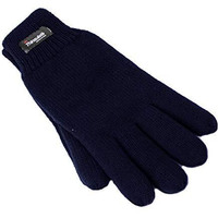 3M Thinsulate Womens Full Finger Knit Gloves Polar Fleece Thermal Insulation in Navy