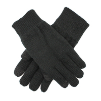 Dents Womens Thinsulate Lined Touchscreen Knit Gloves - Black