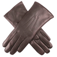DENTS Ladies Premium Kangaroo Leather Cashmere Lined Gloves Womens - Chocolate