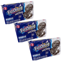3x Festival RECREO Biscuits Sandwich Cookies Colombian Galletas like Oreo