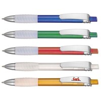 Modern Ball Point Pen Two Tone Colour Bulk Business Gift Retractable