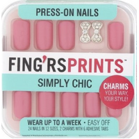 Fing'rs Prints Press-On Nails Prints Simply Chic Pretty In Pink Easy Off