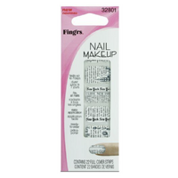 Fing'rs Nail Makeup Full Cover Strips New York Newspaper 32801 - 1 Pack of 22