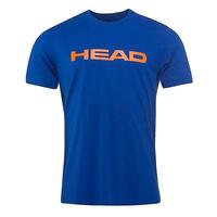 Head Mens Ivan Tee Short Sleeve T-Shirt Tennis Sport 100% Cotton - Royal Blue/Orange