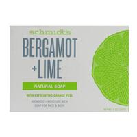 SCHMIDT'S 142g NATURAL SOAP FOR FACE & BODY BERGAMOT + LIME