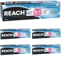 5x REACH 8 in 1 Fluoride Toothpaste 120g - Light Mint