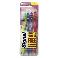 Signal Toothbrush Triple Easy Clean Soft - 1 Pack of 4