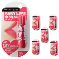 6pcs Maybelline 4g Baby Lips Lip Balm Spf20 12 Hour Moisture - Rose Addict 