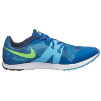 Nike Mens Zoom Rival Waffle Track Distance Running Spikes Shoes - Blue/Green