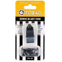 Fox 40 Sonik Blast CMG Pealess Whistle Outdoor Safety Referee Sports - Black