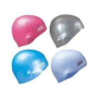 Zoggs Easy Fit Silicone Swim Cap Swimming Silicone Hat - Solid Assorted Colours