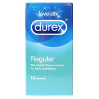 10pcs Durex Regular Condoms - 1 Pack