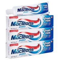 3x Macleans 90g  Formulation Fluoride Toothpaste Protect Fresh Mint